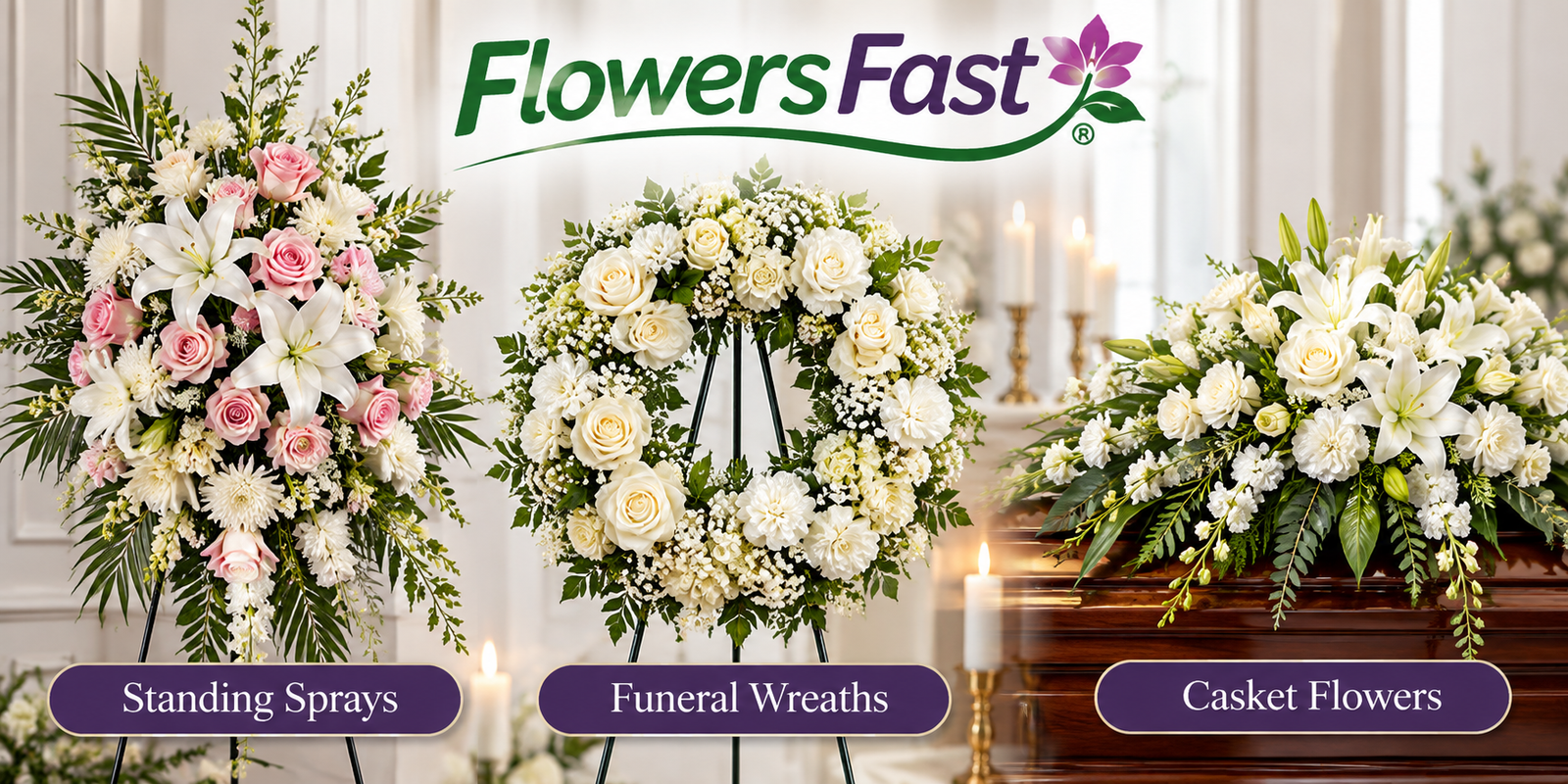 Funeral Flowers - Standing Sprays, Funeral Wreaths and Casket Flowers